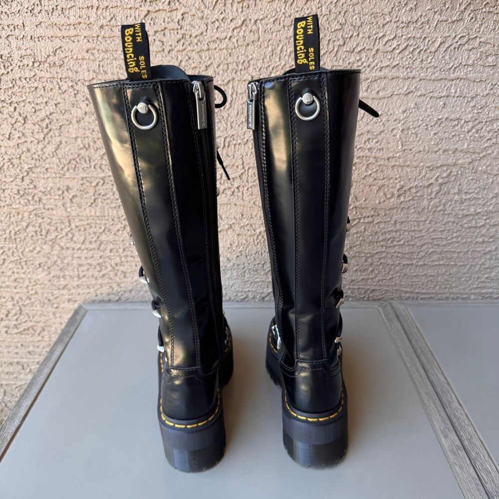 Dr. Martens 1B60 LTT Max Quad Retro Sole Platform Knee Boots Metal Toe Womens 6 - Picture 4 of 16